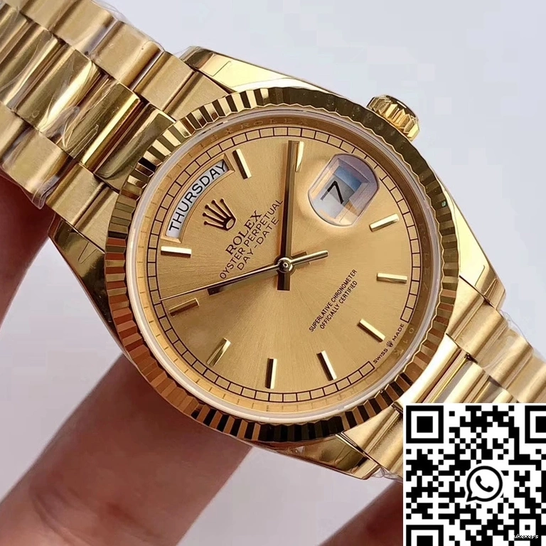 Rolex Yellow Factory Champagne Day-Date Gold M128238-0045 EW Dial 0211